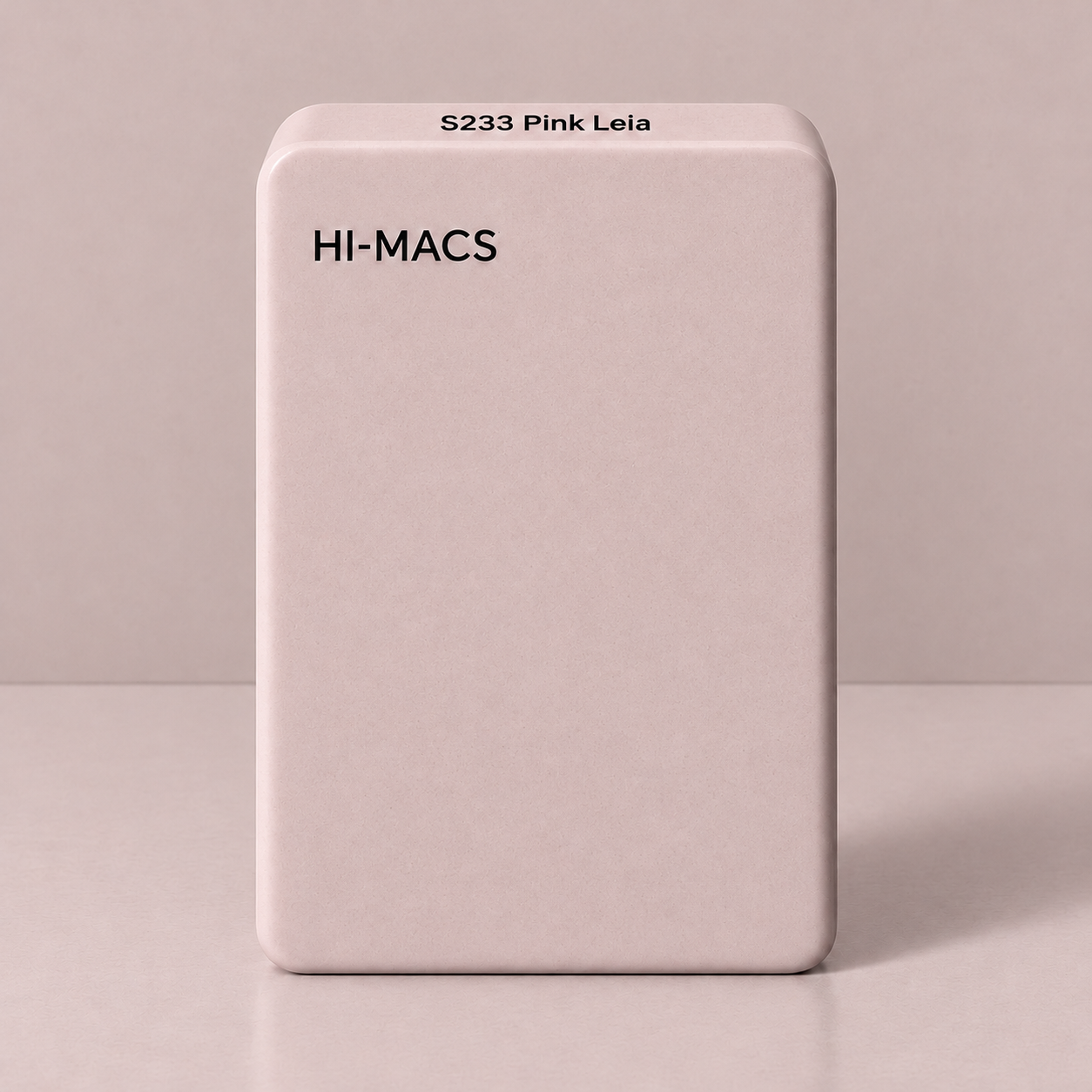 HI-MACS S233 Pink Leia — предметный образец пыльно-розового камня