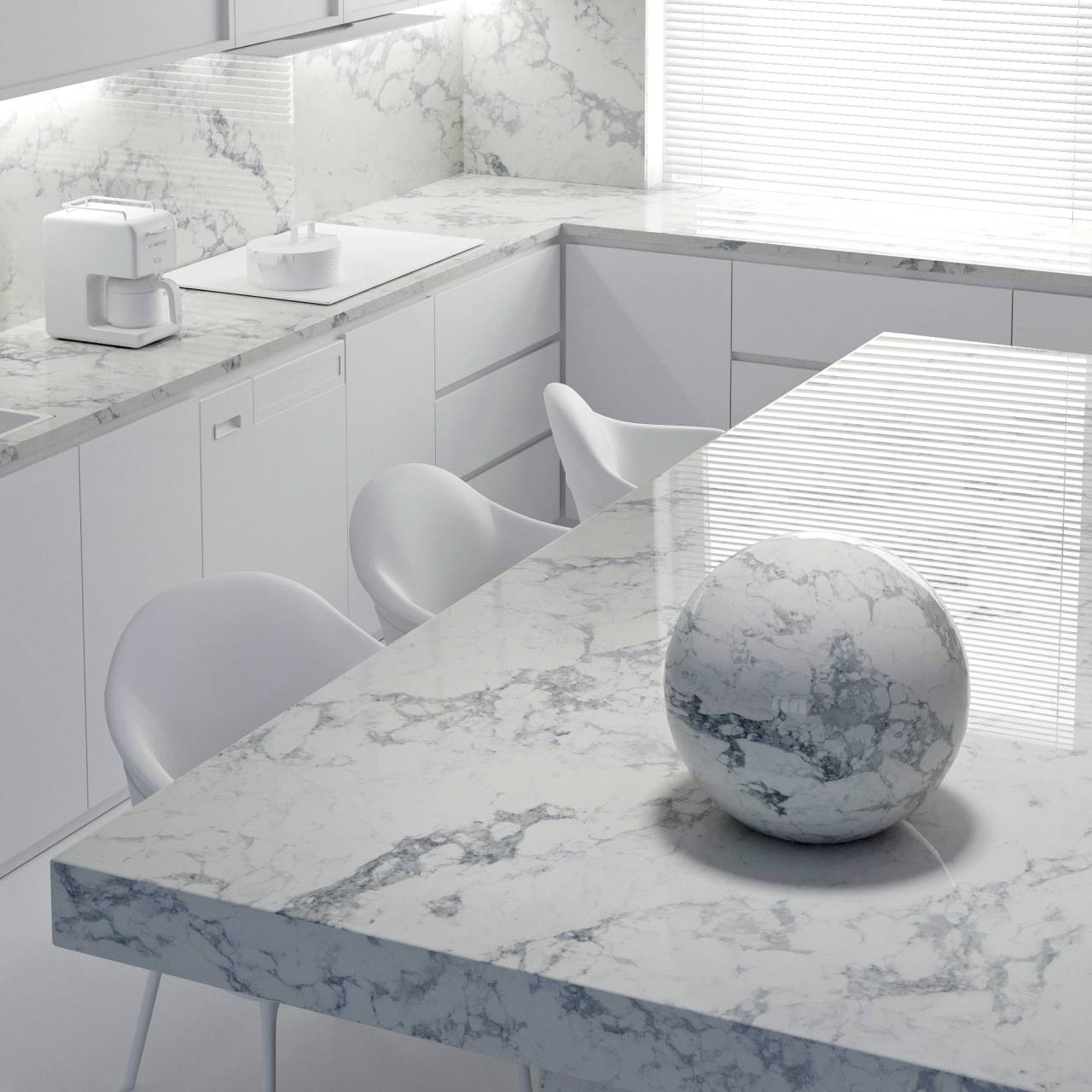 Q922 Arabescato White
