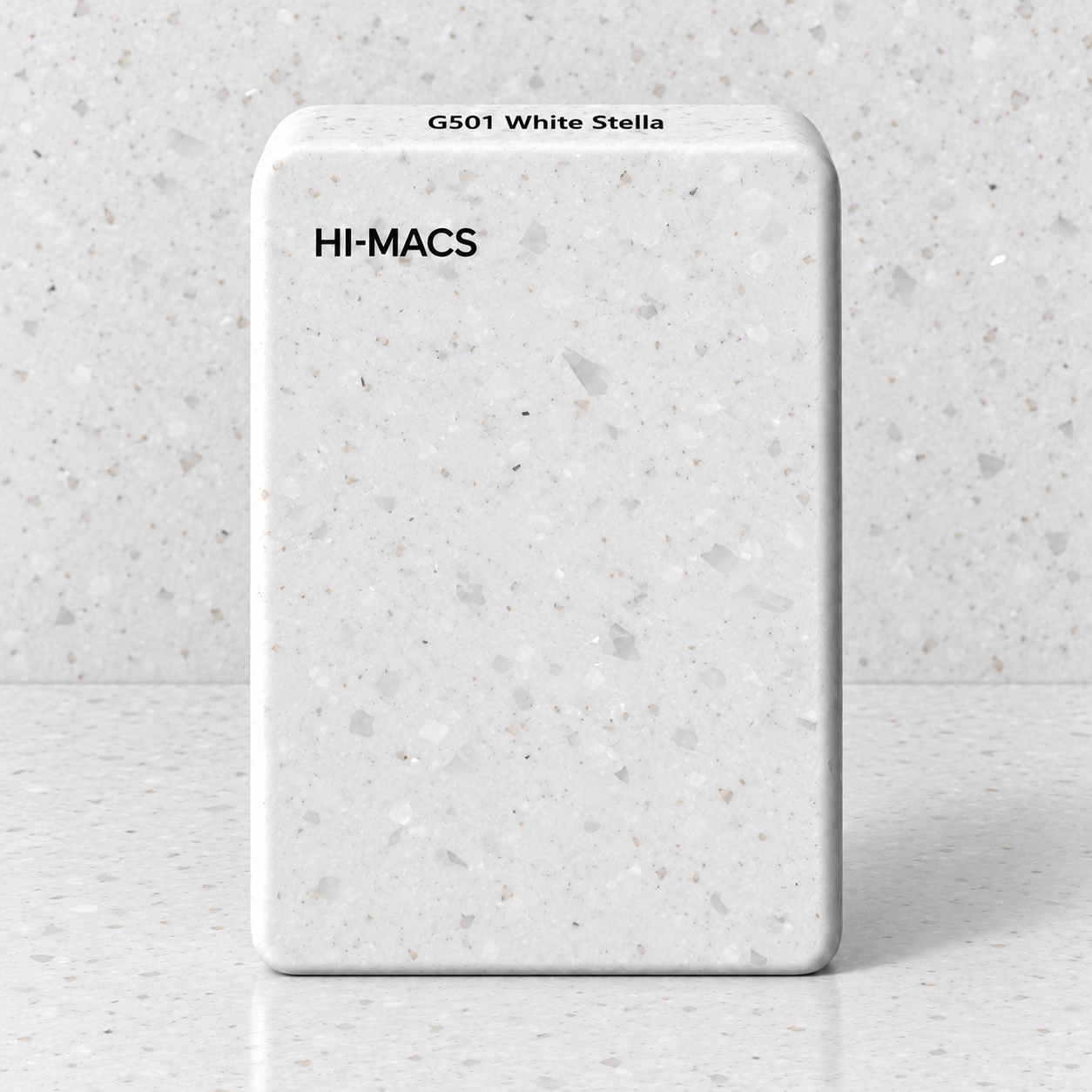 HI-MACS G501 White Stella — образец