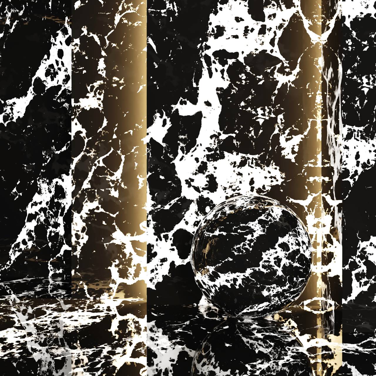 Q921 Arabescato Black