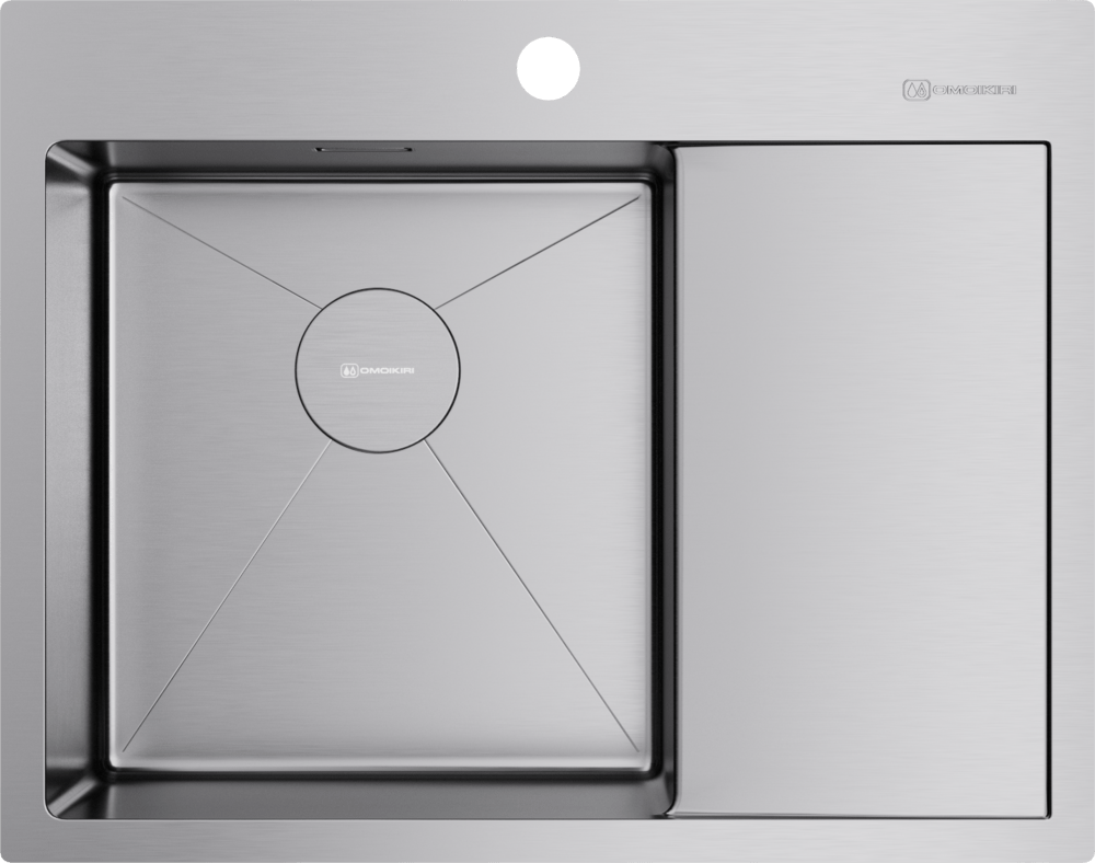 OMOIKIRI Akisame 65-L, светлое золото мойка — вид сверху